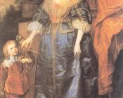 安东尼凡戴克 - Henrietta Maria and the Dwarf Sir Jeffrey Hudson